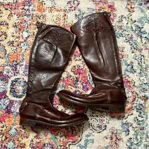 GUC 100% Leather Alberto Fasciani Brown Riding Boots 👢 Slim Calf Size 7